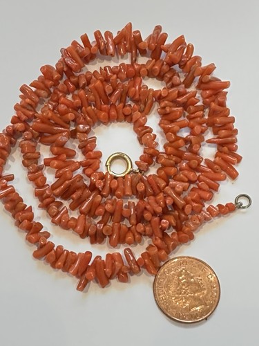 Antique graduated coral beaded - antique,