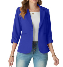 Womens Blazer Suit 3/4 Ruched