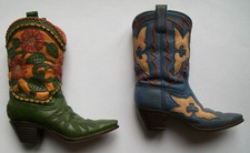 Cowboy Boot Ornaments / Collectables 2x Country & Western  Linedance style boots