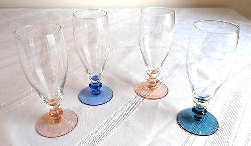 Vintage lot glass goblets - lot,