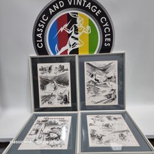 Set of 4 Frank Patterson Cycling Prints Professionally Framed