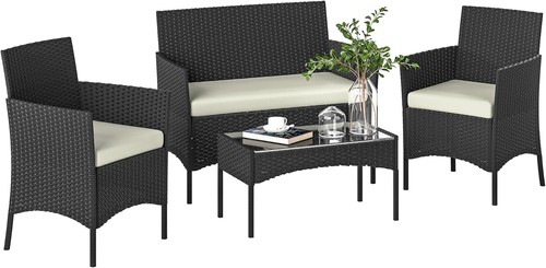 Rattan sofa set piece garden - sofa, 4