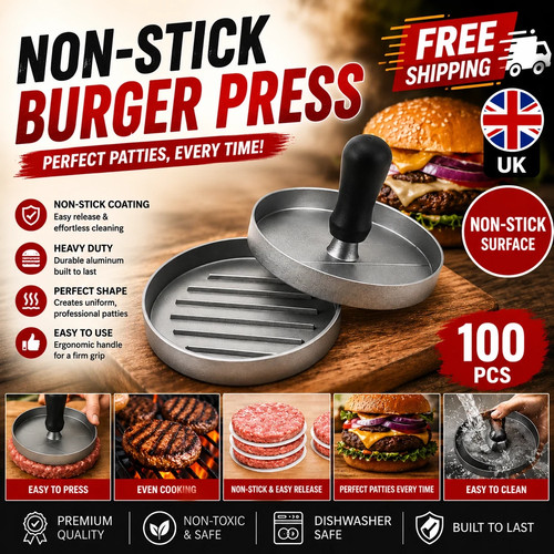 Burger press round stainless - burger,