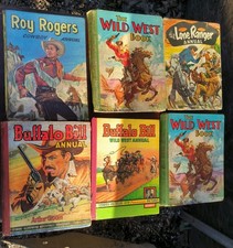 A Collection Roy Rogers Buffalo Bill Lone Ranger Wild West Cowboy Annuals 