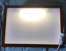 Lap Tray For Crafting With Light Inside And Blue Cloth Cushion Underneath, Plug.