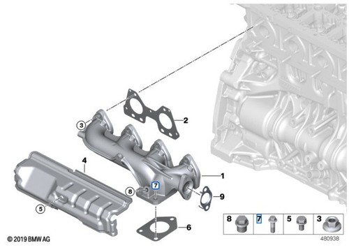 Bmw genuine n47 engine exhaust - genuine,