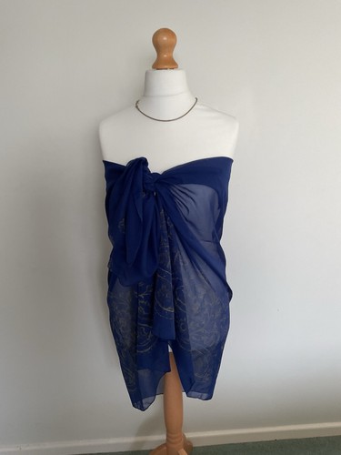 Debenhams polyester blue gold - debenhams,