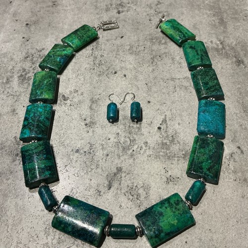 Chrysocolla necklace and - necklace,