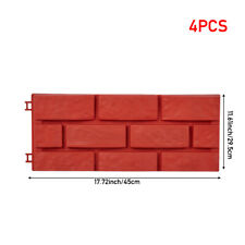 Terracotta Grey Brick Effect Garden Lawn Edging Plastic Border Plant Hammer In