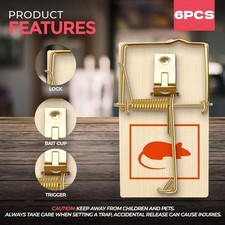 6x Little Nipper Wooden Mouse