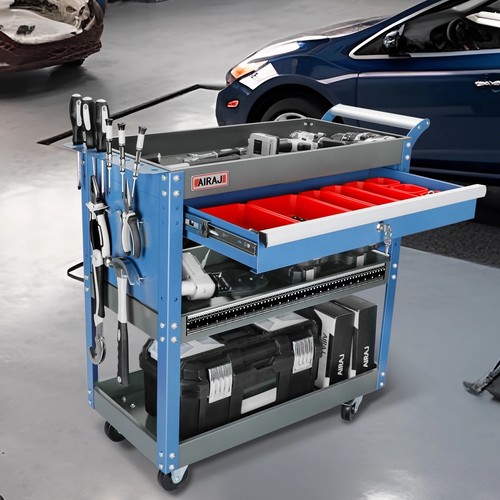 Airaj tier rolling tool cart - rolling,