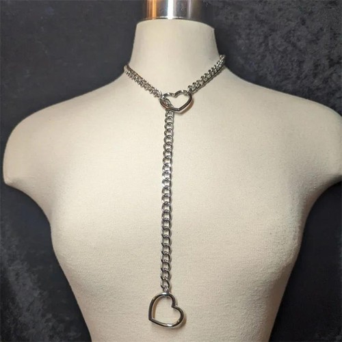 Heart lock slip chain - heart,