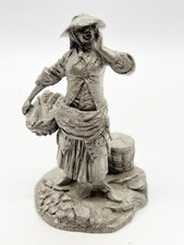 FRANKLIN MINT CRIES OF OLDE LONDON PEWTER SCULPTURE "THE FISH WOMAN"