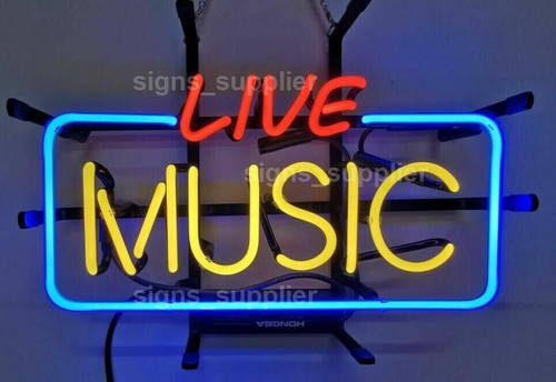 Live music real glass - real, neon