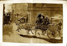 Original Old Antique Print