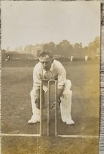 Vintage Cricket Postcard Wicket Keeper Brighton Cricket Ground West Town Lane 