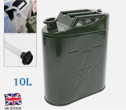 Metal jerry can - metal, green