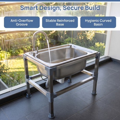 Stainless steel mop sink - stainless,