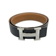 HERMES H Belt Black Gold Box