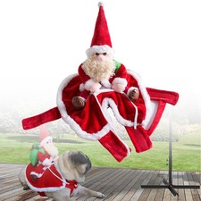 Pet Dog Christmas Outfit Clothes Xmas Coat Costume Puppy Santa Hoodie Cosplay