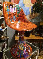 Vintage 1960s Tulip Chair – Upcycled by The AMAZING Artist "bEnsky"