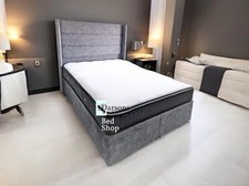 Hazel panel Divan ottoman gas lift Bed frame solid lids storage bed 4ft6 5ft 6ft
