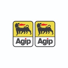 Agip Sticker x2 (80x65mm) High Quality Vinyl