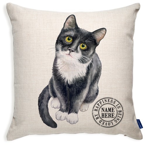 Personalised cat cushion cover - cat,