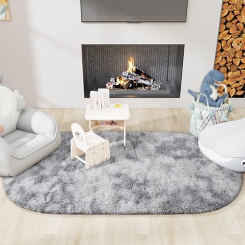 Plush oval rug - plush,