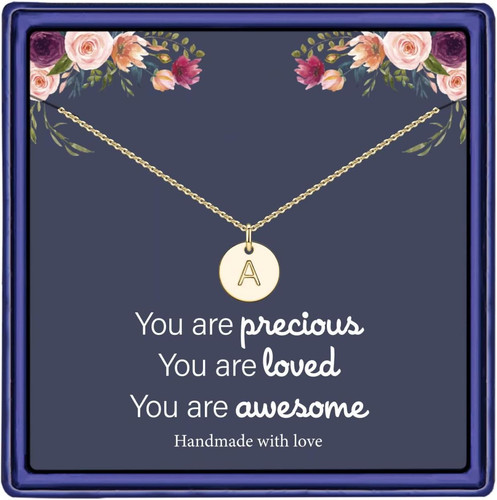 Disc initial necklaces - initial, for