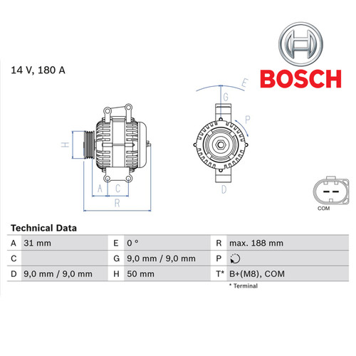 Alternator bosch 986 082 - bosch, 0.986.082.500