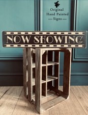 CINEMA Now showing sign TV room vintage Hand Painted Movie wooden signs