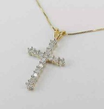 2 CT Round Cut Diamond Cross