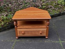 ERCOL WARWICK SPECIAL LIGHT ELM CORNER TV CABINET DVD HI FI TABLE MEDIA STAND