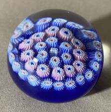 Vintage John Deacons STK St Kilda Millefiori Art Glass Paperweight.