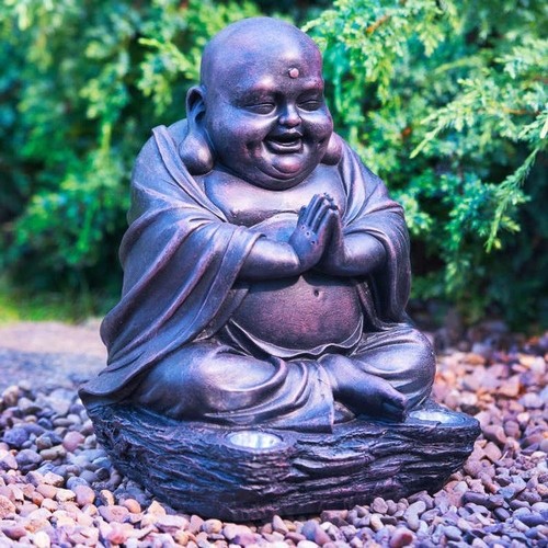 Happy buddha solar light - buddha,