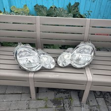 Mercedes Benz C Class Coupe W 203 Halogen Headlights PAIR 2001-2007 Used V/G /4