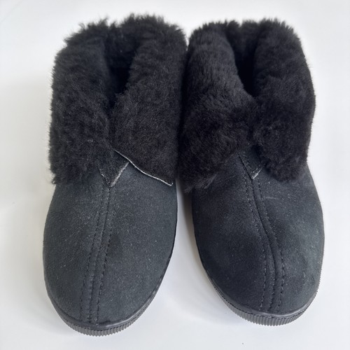 Minnetonka black sheepskin - black,