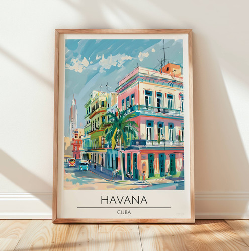 Havana cuba print travel - cuba,