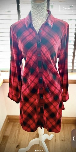 Woman red black tartan - red,