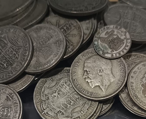 Pre 1947 silver coins - coins,