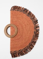 ZARA WOVEN FAN BAG ORANGE