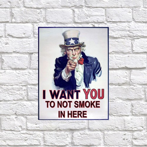 Want smoking retro tin - i, smoking,