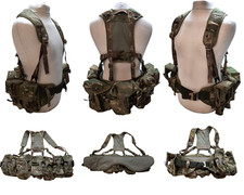 Airborne Army Webbing MTP British Assault Camo Belt Yoke & Assorted Pouches (5)