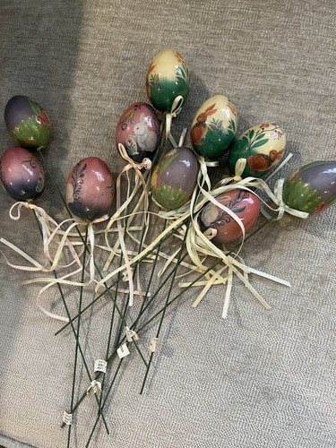 Paper mache floral picks - floral,