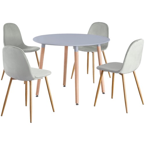 Round seat grey dinner - 4,