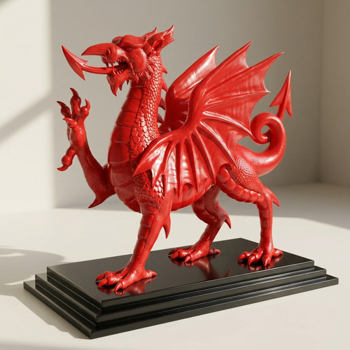 Welsh dragon statue - statue, –