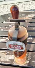 Vintage heavy brass and wooden beer tap bar advertising stella artois lager