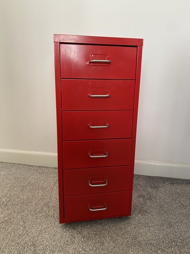 Ikea red helmer metal - red,