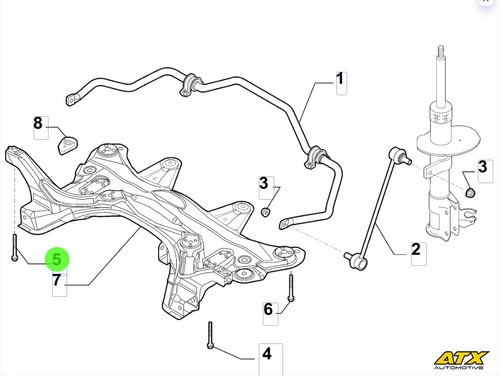 Front subframe mounting - subframe,